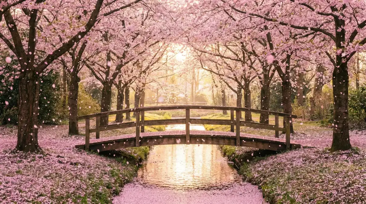 樱花桥畔 - 打扑克又疼又叫 唯美风景